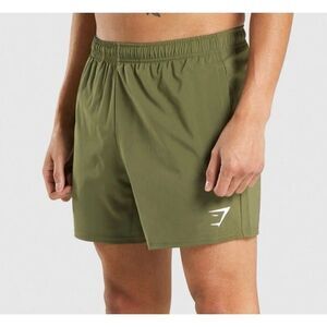 Gymshark Arrival 5" green UNLINED Shorts UNISEX mens SZ S